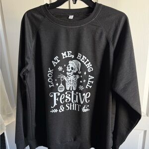 Black Festive Skeleton Sweater